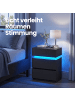 VASAGLE 2er-Set: Nachttisch Kailyn in Schwarz - (B)40.1 x (H)55.1 x (T)35.1 cm