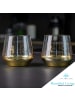 Intirilife Trinkglas 350 ml Wasser Saft Gläser in Transparent - Gold