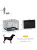 Pawhut Hundekäfig Schwarz L75 x B48,5 x H53 cm