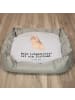 Mr. & Mrs. Panda Hundebett Bloodhound Lebensretter mit Spruch in Grau Pastell
