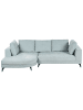 Beliani Ecksofa MARUM in Blau/Schwarz - (W) 262 x (H) 88 x (L) 151 cm