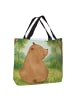 Mr. & Mrs. Panda Tote Bag Bär Schulterblick Design ohne Spruch in Weiß