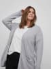 Vila Plus Size Strickjacke Stretch Cozy Cardigan Übergröße VIRIL in Grau-2