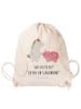 Mr. & Mrs. Panda Jutebeutel Einhorn Schwein mit Spruch in Creme