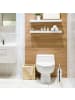 relaxdays 2x WC-Garnitur in Silber/ Schwarz