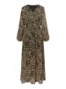 faina Damen Maxikleid Mit Leoprint in Beige Leo