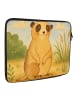 Mr. & Mrs. Panda Laptop Tasche Erdmännchen Design ohne Spruch in Weiß