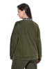 Ulla Popken Sweatshirt in olivgrau