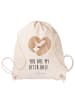 Mr. & Mrs. Panda Turnbeutel Otter Herz mit Spruch in Creme