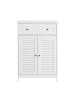 SoBuy Badezimmerschrank in Mattweiß - (W) 35 x (H) 87 x (L) 60 cm