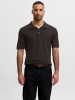 Jack & Jones Gestricktes Polo in Ganache