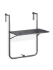 relaxdays Balkonhängetisch in Schwarz -  (B)59,5 x (T)36 cm