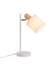 ZMH Tischleuchte E14 in weiß schwenkbare Stoffschirm