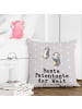 Mr. & Mrs. Panda 40 x 40 Kissen Pinguin Beste Erfindungante der Wel... in Grau Pastell
