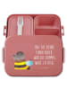 Mr. & Mrs. Panda Bentobox Hummel flauschig Motiv mit Spruch in Rot Pastell