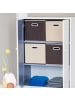 relaxdays 8x Faltbox in Braun - (B)30 x (H)30 x (T)30 cm
