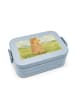 Mr. & Mrs. Panda Bento Box Alpaka Fahne Design ohne Spruch in Blau Pastell