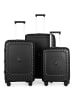Hauptstadtkoffer Kotti - 3er Kofferset, Trolleys 4  Rollen TSA in Schwarz