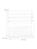 relaxdays Zeitschriftenregal in Weiß - (B)97 x (H)96 x T(37) cm
