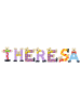 Playshoes Deko-Buchstaben "THERESA" in bunt