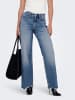 ONLY Jeans mit weitem Bein in Medium Blue Denim