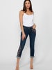 KOROSHI LANGE JEANS SCHMALE HOSE in blau