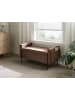 Beliani Bettbank LEWES in Braun/Schwarz - (W) 114 x (H) 55 x (L) 50 cm