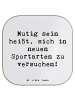 Mr. & Mrs. Panda Holzuntersetzer Spruch Neue Sportart versuchen ... in Weiß