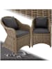 tectake 2er Set Aluminium Rattansessel