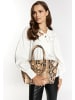 faina Damen Tote Bag in Kamel Schwarz