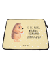 Mr. & Mrs. Panda Laptop Tasche Igel Kuchenstück mit Spruch in Gelb Pastell