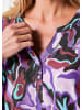 GOLDNER Bluse Bluse in lila / gemustert