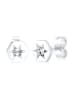 Elli Ohrringe 925 Sterling Silber Astro, Hexagon, Sterne, Stern in Silber
