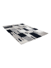 Kayoom Kurzflor Teppich Radical 320 in grau - multi - rechteckig