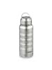 relaxdays Edelstahl-Trinkflasche in Silber - 400 ml
