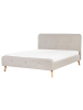 Beliani 2-tlg Doppelbett RENNES in Beige/Braun