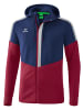 erima Squad Trainingsjacke mit Kapuze in new navy/bordeaux/silver grey