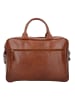 Dermata Aktentasche Leder 40 cm Laptopfach cognac