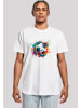 F4NT4STIC T-Shirt Bunte Fußball Grafik in weiß