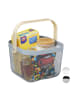 relaxdays Aufbewahrungskorb in Grau - (B)26 x (H)17,5 x (T)24,5 cm