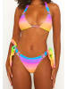 Moda Minx Bikini Top Club Tropicana Triangel Top in Rainbow Paradise