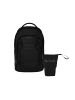Satch Schulrucksack-Set MATCH PLUS "Blackjack" 2-tlg. in Schwarz