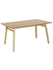 Beliani Esszimmertisch VARLEY in Heller Holzfarbton - (W) 90 x (H) 76 x (L) 150 cm