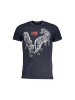 cavalli CLASS Blaues Baumwoll-T-Shirt