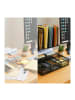 relaxdays Schreibtisch Organizer in Schwarz – (B)35 x (H)36  x (T)24,5 cm