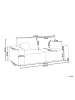 Beliani 3-tlg 3-Sitzer Sofa SANDORA in Grau/Schwarz