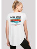 F4NT4STIC Long Cut T Shirt Bora Bora Leewards Island in weiß