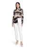 Betty Barclay Hemdbluse mit Schmucksteinen in Beige/Schwarz