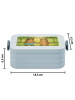 Mr. & Mrs. Panda Lunch Box Bär Freundin Design mit Spruch in Blau Pastell