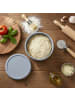 relaxdays 4 x Pizzaballenbox in Blau - (H)6,5 x Ø 14,5 cm